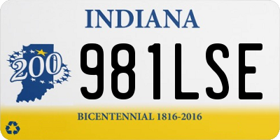 IN license plate 981LSE