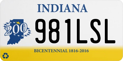 IN license plate 981LSL