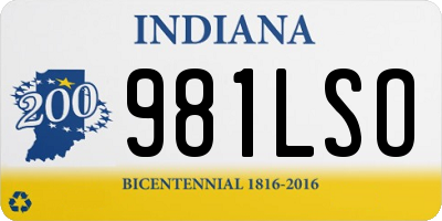 IN license plate 981LSO