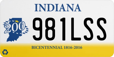 IN license plate 981LSS