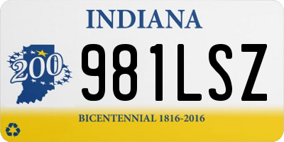 IN license plate 981LSZ