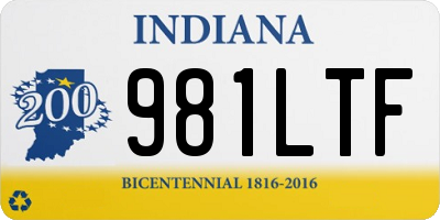 IN license plate 981LTF