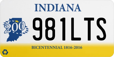 IN license plate 981LTS