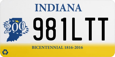 IN license plate 981LTT