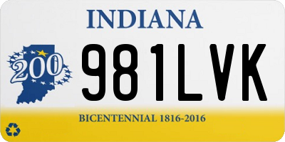 IN license plate 981LVK