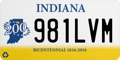 IN license plate 981LVM