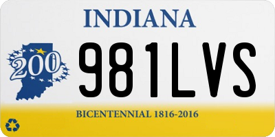 IN license plate 981LVS