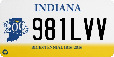 IN license plate 981LVV