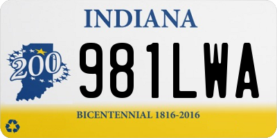 IN license plate 981LWA