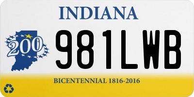 IN license plate 981LWB