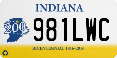 IN license plate 981LWC
