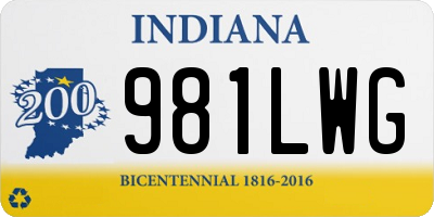 IN license plate 981LWG