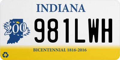 IN license plate 981LWH