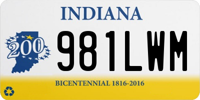 IN license plate 981LWM