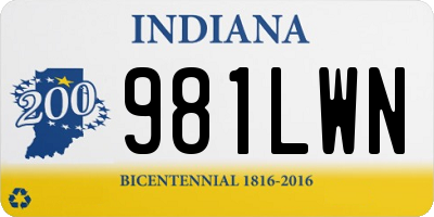 IN license plate 981LWN