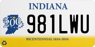 IN license plate 981LWU