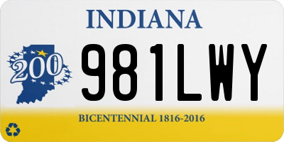 IN license plate 981LWY