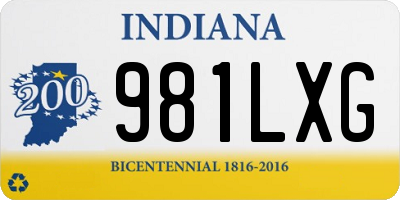 IN license plate 981LXG