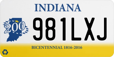 IN license plate 981LXJ