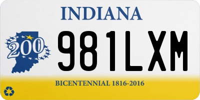 IN license plate 981LXM