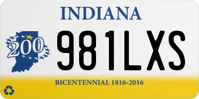 IN license plate 981LXS