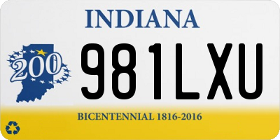 IN license plate 981LXU