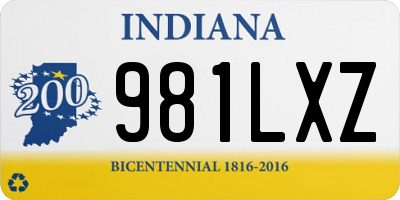 IN license plate 981LXZ