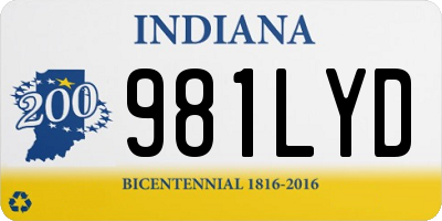 IN license plate 981LYD