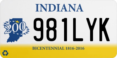 IN license plate 981LYK