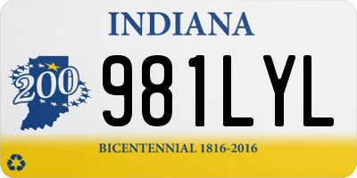 IN license plate 981LYL