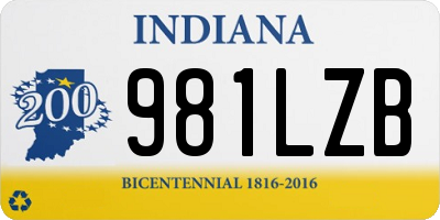 IN license plate 981LZB