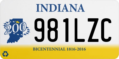 IN license plate 981LZC