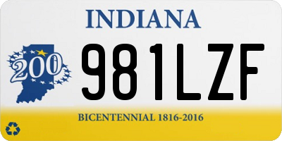 IN license plate 981LZF