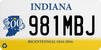 IN license plate 981MBJ