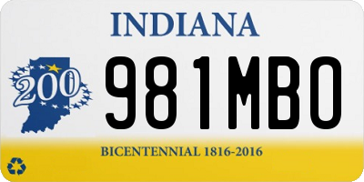 IN license plate 981MBO