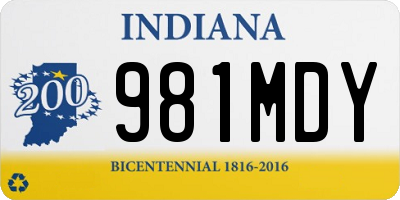 IN license plate 981MDY