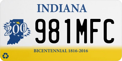 IN license plate 981MFC