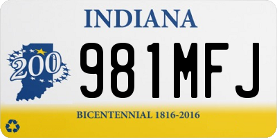 IN license plate 981MFJ