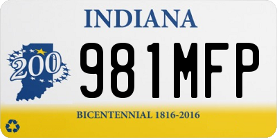 IN license plate 981MFP