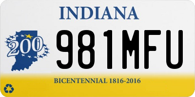 IN license plate 981MFU