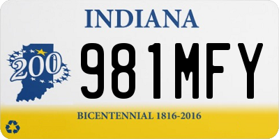 IN license plate 981MFY