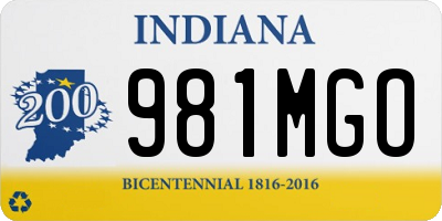 IN license plate 981MGO