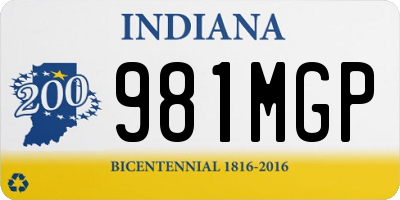 IN license plate 981MGP