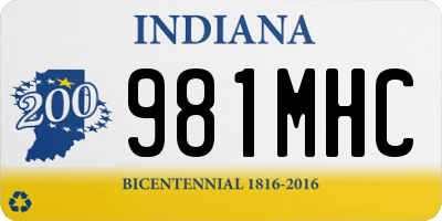 IN license plate 981MHC