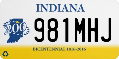 IN license plate 981MHJ