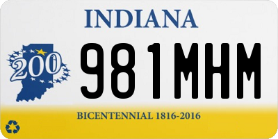 IN license plate 981MHM