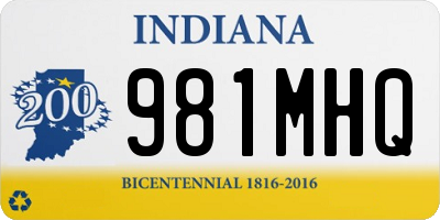 IN license plate 981MHQ