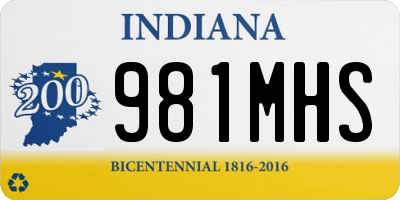 IN license plate 981MHS