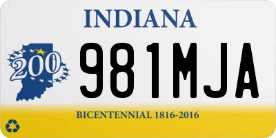 IN license plate 981MJA