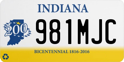 IN license plate 981MJC